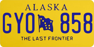 AK license plate GYO858
