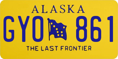 AK license plate GYO861