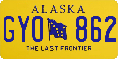 AK license plate GYO862