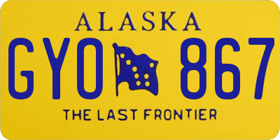 AK license plate GYO867
