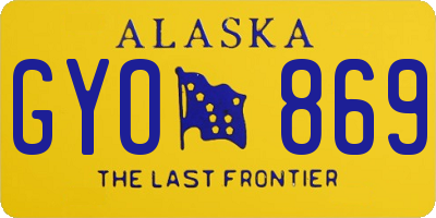 AK license plate GYO869