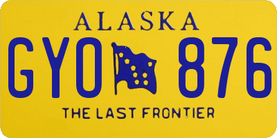 AK license plate GYO876