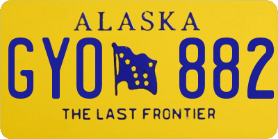 AK license plate GYO882