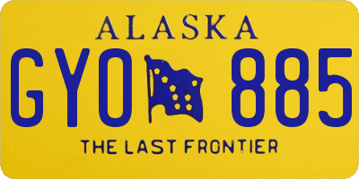 AK license plate GYO885