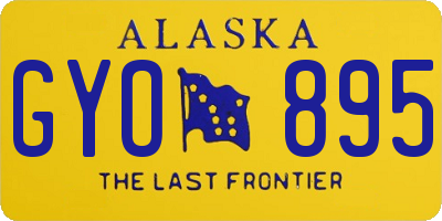 AK license plate GYO895
