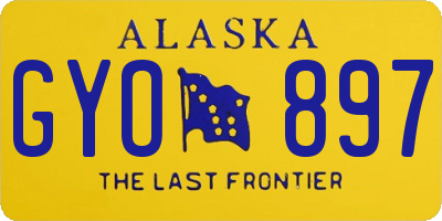 AK license plate GYO897