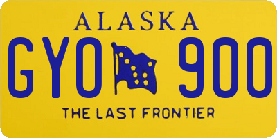 AK license plate GYO900