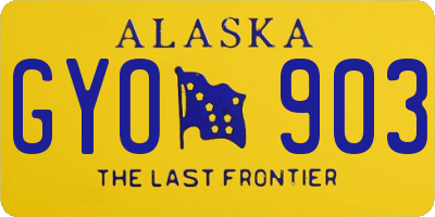 AK license plate GYO903