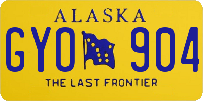 AK license plate GYO904