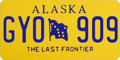 AK license plate GYO909