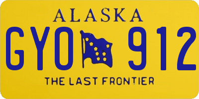 AK license plate GYO912