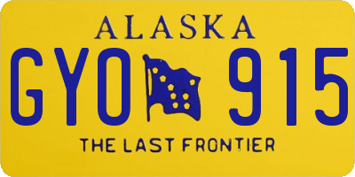 AK license plate GYO915