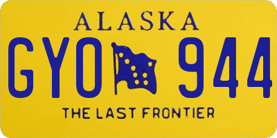 AK license plate GYO944