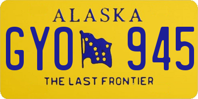 AK license plate GYO945