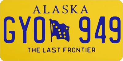 AK license plate GYO949