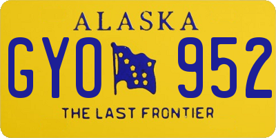 AK license plate GYO952