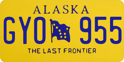 AK license plate GYO955