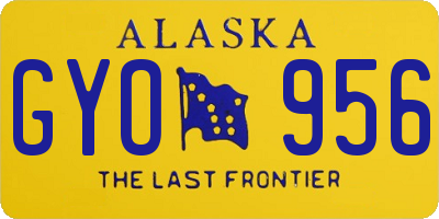 AK license plate GYO956
