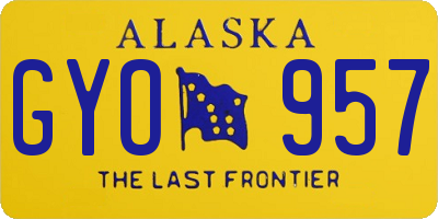 AK license plate GYO957