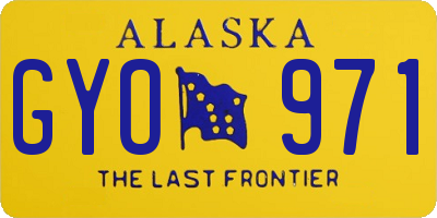 AK license plate GYO971