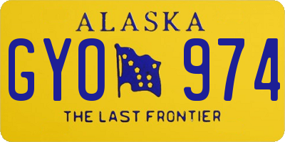 AK license plate GYO974