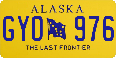AK license plate GYO976