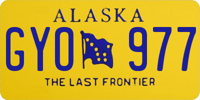 AK license plate GYO977