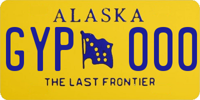 AK license plate GYP000