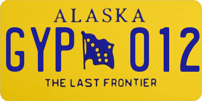 AK license plate GYP012