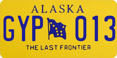 AK license plate GYP013