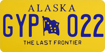 AK license plate GYP022