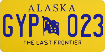 AK license plate GYP023