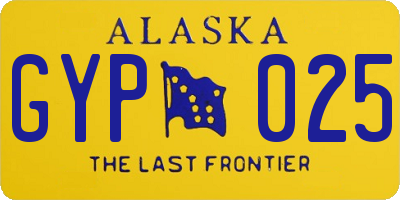 AK license plate GYP025