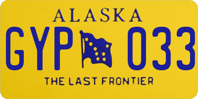 AK license plate GYP033