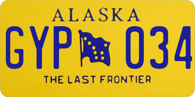 AK license plate GYP034
