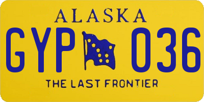 AK license plate GYP036