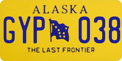 AK license plate GYP038