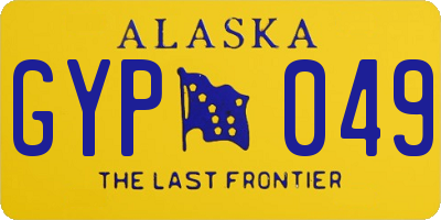 AK license plate GYP049