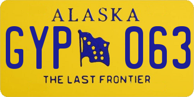 AK license plate GYP063