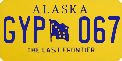 AK license plate GYP067