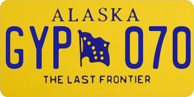 AK license plate GYP070