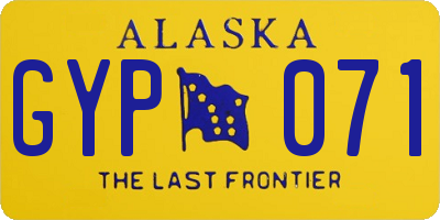 AK license plate GYP071