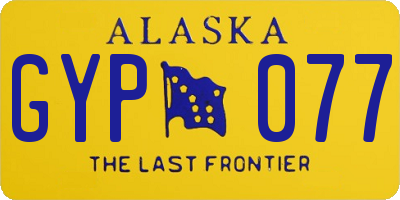 AK license plate GYP077
