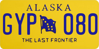 AK license plate GYP080
