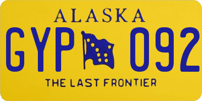 AK license plate GYP092