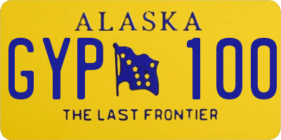 AK license plate GYP100