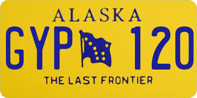 AK license plate GYP120