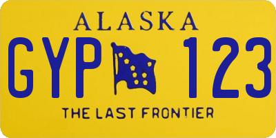 AK license plate GYP123