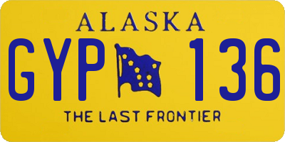 AK license plate GYP136
