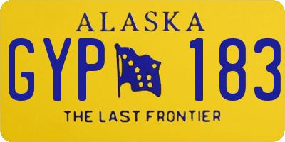 AK license plate GYP183